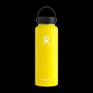Yellow Hydro flask with Straw Lid